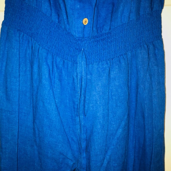 NWT- Nana USA Royal Blue Summer Pantsuit/Jumpsuit w/Rouching/Halter Top Sz: 2XL - Picture 5 of 11